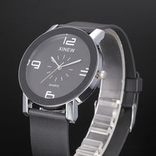 Men Quartz Watch Dial Clock Hours Faux Leather Quartz Wrist Watch Simple Round Watches Case relogio masculino IMY66