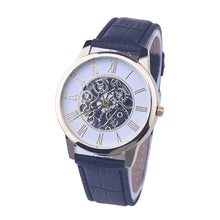 Men Watches Rome Digital PU Leather Band Hollow Stainless Steel Analog Dial Quartz Wrist Watch relogio feminino IMY66