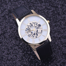 Men Watches Rome Digital PU Leather Band Hollow Stainless Steel Analog Dial Quartz Wrist Watch relogio feminino IMY66