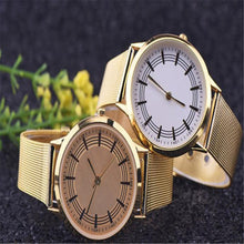 Men Wrist Watch Luxury Gold Full Stainless Steel Mesh Strap Quartz Watches Men Clock relogios masculino IMY66