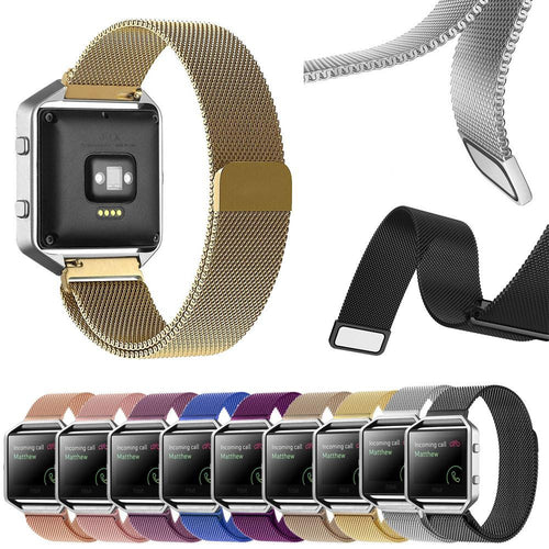 Milanese Magnetic Loop Stainless Steel Mesh Watch Bands Strap Bracelet For Fitbit Blazed IMY66