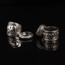 Retro Silver Elephant Joint Knuckle Nail Ring Set of Four Rings IMY66