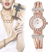 Luxury Dress Bracelet Watches Womens Femme Rhinestone Flower Stainless Steel Band Quartz Wrist Watch IMY66