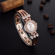 Luxury Dress Bracelet Watches Womens Femme Rhinestone Flower Stainless Steel Band Quartz Wrist Watch IMY66