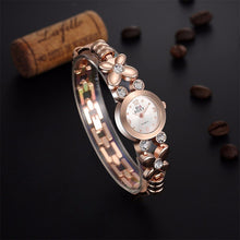 Luxury Dress Bracelet Watches Womens Femme Rhinestone Flower Stainless Steel Band Quartz Wrist Watch IMY66