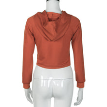 Casual Women Crop Tops T-Shirts Hooded Long Sleeve Round Neck ShorT-Shirt Womens Clothing American Apparel Best IMY66