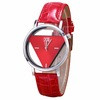 Mens Womens Quartz Watches Unique Hollowed-out Triangular Dial Wristwatch Watch Relogio Masculino Clock IMY66