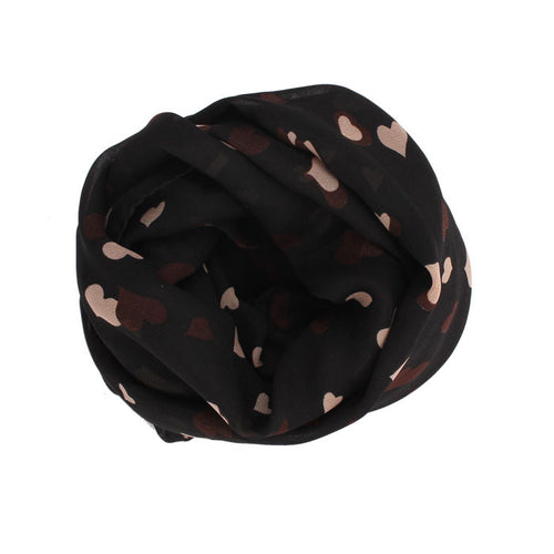 Lovely Love Heart Soft Chiffon Long Shawl Silk Scarf Wrap Stole For Womens Girls Size 140CMX36CM IMY66