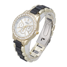 Stainless Steel Bracelet Watches Women Luxury Full Rhinestone Analog Roman Numerals Quartz Wrist Watch IMY66