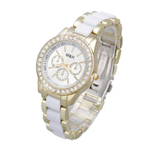 Stainless Steel Bracelet Watches Women Luxury Full Rhinestone Analog Roman Numerals Quartz Wrist Watch IMY66