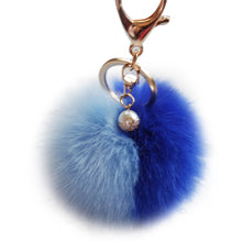 Lovely Hit Color Keychain Fur Pom Pom Keychain Car Bag Charm Fur Ball Key Chain Women Key Holder Ring Keychains IMY66