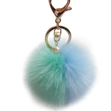 Lovely Hit Color Keychain Fur Pom Pom Keychain Car Bag Charm Fur Ball Key Chain Women Key Holder Ring Keychains IMY66