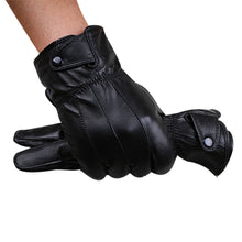 PU Leather Gloves Guantes Warm Full Gloves Men Simple Prevent Cold Outdoor Gloves For Men Gloves Mittens IMY66