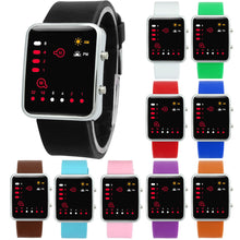 Red LED Digital Wrist Watch BiWristwatch PU Leather&Silicone Watches Relogios masculinos Women Mens IMY66