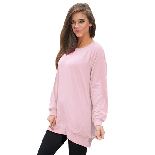 Style womens shirts Loose Women Long Sleeve t-shirt for women cotton Tunic Top Ladies Pullover Shirt Plus Size IMY66
