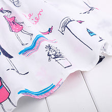 Children Girls Sleeveless Dresses With Waist Belt Cotton Kids Dresses For Girls Graffiti Dress vestidos IMY66