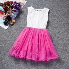 Kids Girls Dresses Children Sleeveless Party Princess Dress Lace Flower Gown Tutu Dress For 2-6 Years IMY66