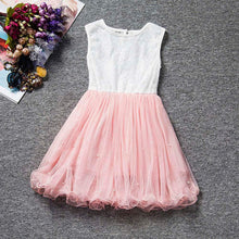 Kids Girls Dresses Children Sleeveless Party Princess Dress Lace Flower Gown Tutu Dress For 2-6 Years IMY66