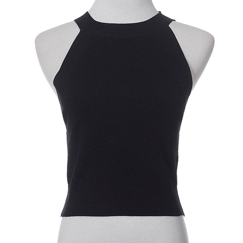 Style Women Sexy Short Cropped Knitted Vest Top Sleeveless Blouse Casual Tank Tops Shirt Crop Tops Tanks IMY66