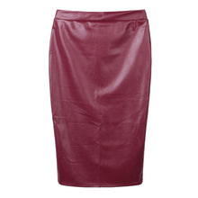 Vintage Women Faux Leather Skirt High Waist Slim Sexy Clubwear Party Pencil Midi Skirt S/M/L IMY66