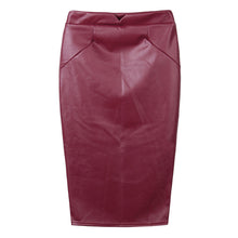 Vintage Women Faux Leather Skirt High Waist Slim Sexy Clubwear Party Pencil Midi Skirt S/M/L IMY66