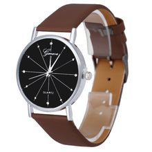 Women Ladies Quartz Watches Casual Rhinestone Round Case Dial PU Leather Wrist Watch For Women relogio feminino IMY66