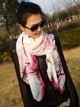 from india promotion Slik Chiffon Scarf Women Tree Print Wrap Shawl Scarf Sarong Soft Long Voile Stole Scarves IMY66