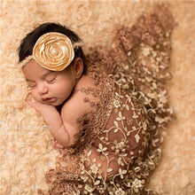 Newborn Baby Girls Boys Maternity Props Lace Wraps Photography Baby Shower Dress Quilt Excluding headdress flower IMY66