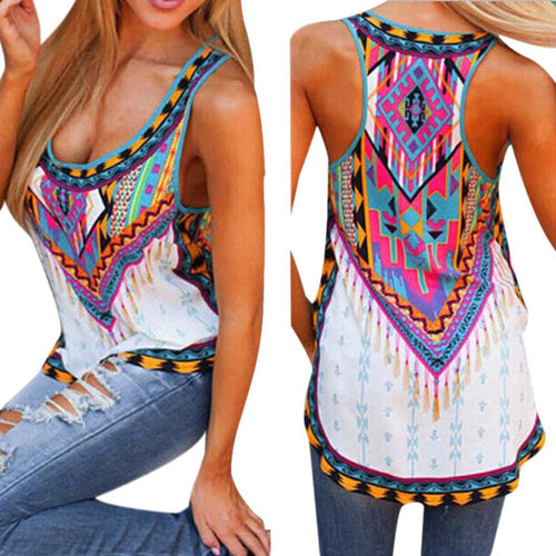 PrinT-Shirts Women Irregular Tank tops&Camis Beach tops for women sleeveless vest girls tops blusa feminina IMY66