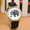 Retro Elephant Print Women Ladies Faux Leather Band Analog Quartz Vogue Wrist Watches relogio feminino IMY66