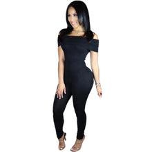 Romper Women One Piece Long Jumpsuit Sexy Sexy Off Shoulder Form Fitting Clubwear Bodysuit macacao feminino IMY66