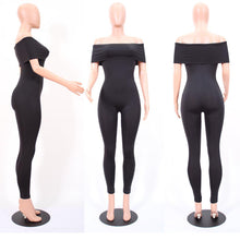 Romper Women One Piece Long Jumpsuit Sexy Sexy Off Shoulder Form Fitting Clubwear Bodysuit macacao feminino IMY66