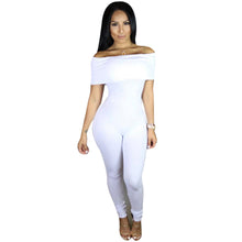 Romper Women One Piece Long Jumpsuit Sexy Sexy Off Shoulder Form Fitting Clubwear Bodysuit macacao feminino IMY66