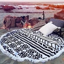 Round Hippie Tapestry Beach Throw Roundie Mandala Towel Mat Bohemian Beach mats Kimono Tunic Tassel IMY66