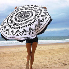 Round Hippie Tapestry Beach Throw Roundie Mandala Towel Mat Bohemian Beach mats Kimono Tunic Tassel IMY66