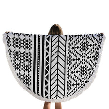 Round Hippie Tapestry Beach Throw Roundie Mandala Towel Mat Bohemian Beach mats Kimono Tunic Tassel IMY66