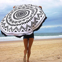 Round Hippie Tapestry Beach Throw Roundie Mandala Towel Mat Bohemian Beach mats Kimono Tunic Tassel IMY66