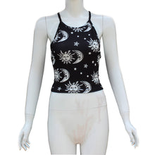 Sexy Crop Top Women Tops Sun Moon Print s Boho Tank Bustier Bra Vest Bralette Blouse Cami Girl Vest IMY66