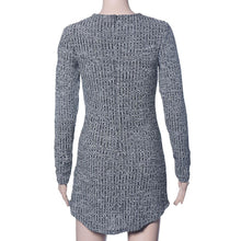 Sexy Dresses For Women V Neck Lace Up Long Sleeved Elasticity Cotton Knitted Bodycon Bandage Casual Dress vestidos IMY66