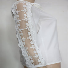 Sexy Women's Lace Blouses Tops Tee Casual Backlesee Long Sleeve Shirt Blouse Loose Shirts blusas feminina IMY66