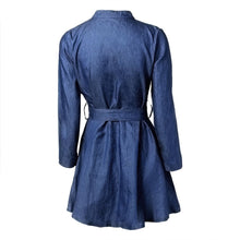 Women Dress vestidos robe femme Bowknot Belt Slim Fit Denim Jean Dress sexy Bandage Party Dresses Plus Size IMY66