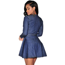 Women Dress vestidos robe femme Bowknot Belt Slim Fit Denim Jean Dress sexy Bandage Party Dresses Plus Size IMY66