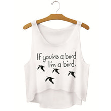 Casual Crop Top For Womens Girls Sexy Tank Top Vest Funny Cartoon Printed Irregular Sleeveless Short cropped IMY66