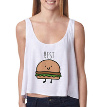 Casual Crop Top For Womens Girls Sexy Tank Top Vest Funny Cartoon Printed Irregular Sleeveless Short cropped IMY66