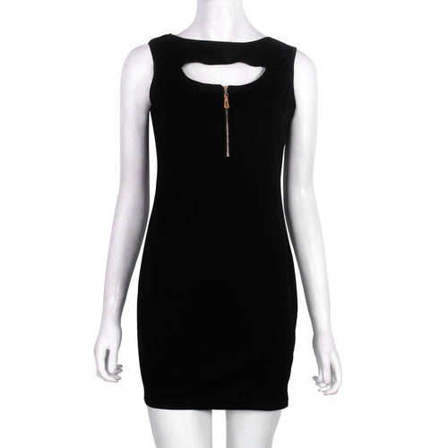 Dress Women Hollow Front Sexy Nightclub Dress Casual Party Bodycon Pencil Sheath Dress vestidos femininos IMY66