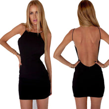 Dresses For Women Sexy Backless Spaghetti Strap Mini Party Dress Open Back Slim Dress vestidos feminino IMY66