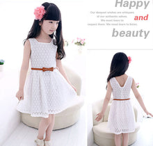 Lace Vest Girl Dress Baby Girl Princess Dress Chlid Clothes Kids Party Costume Red White Lace Dress For Girl IMY66