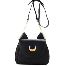 Limited Sailor Moon Chain Shoulder Bag Lady Luna Cat PU Leather Handbag Women Messenger Crossbody Small Bag IMY66