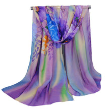 Print Silk Scarf Women Ladies Chiffon Soft Scarves Long Wraps Shawl Beach Silk Scarf Chiffon Scarves Female IMY66