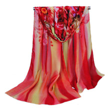 Print Silk Scarf Women Ladies Chiffon Soft Scarves Long Wraps Shawl Beach Silk Scarf Chiffon Scarves Female IMY66
